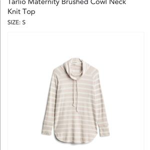 Small maternity cowl neck sweater